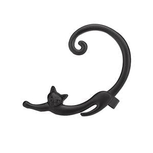 Boucle d'oreille de luxe en argent pour chat