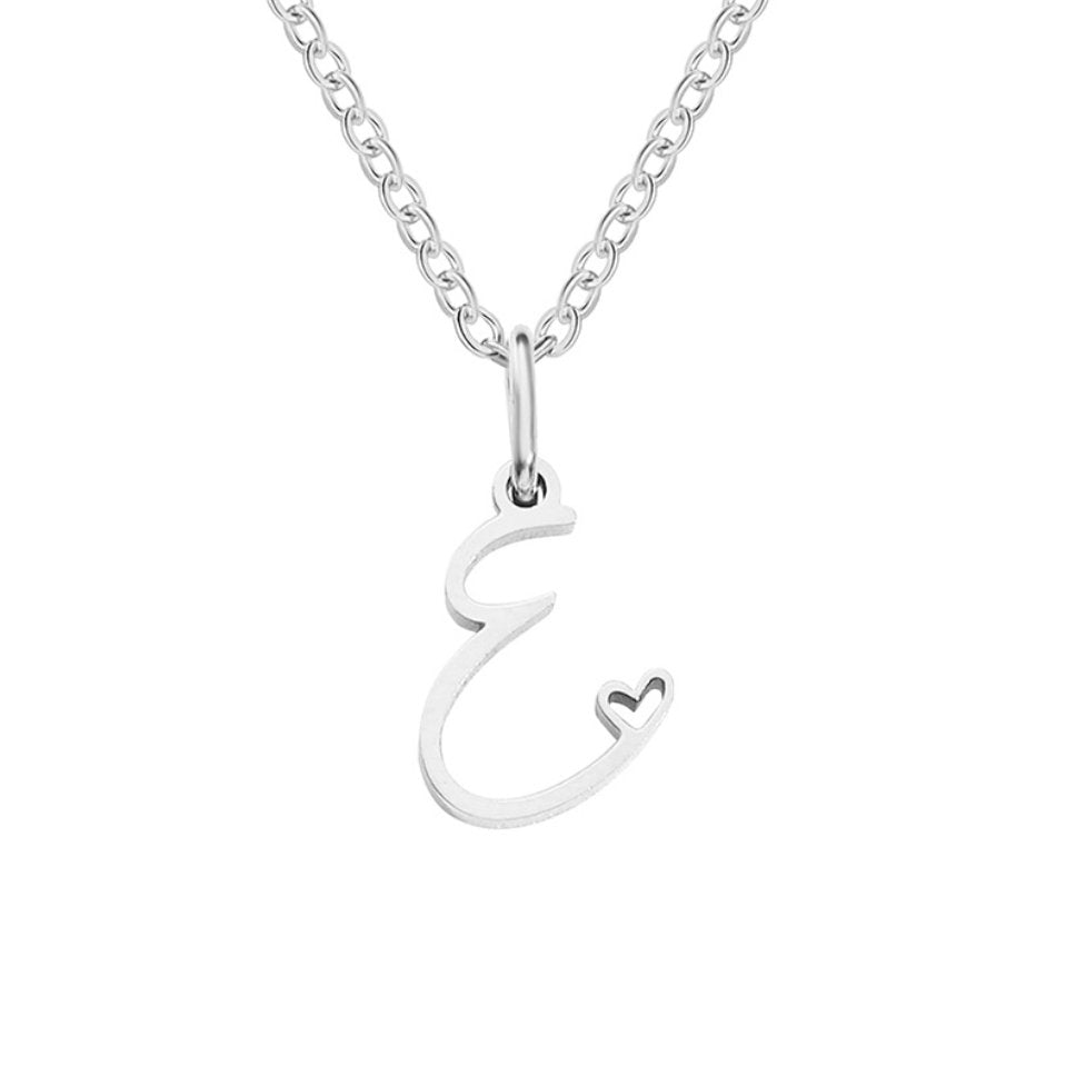 Collier en Cœur avec Lettre en Argent
