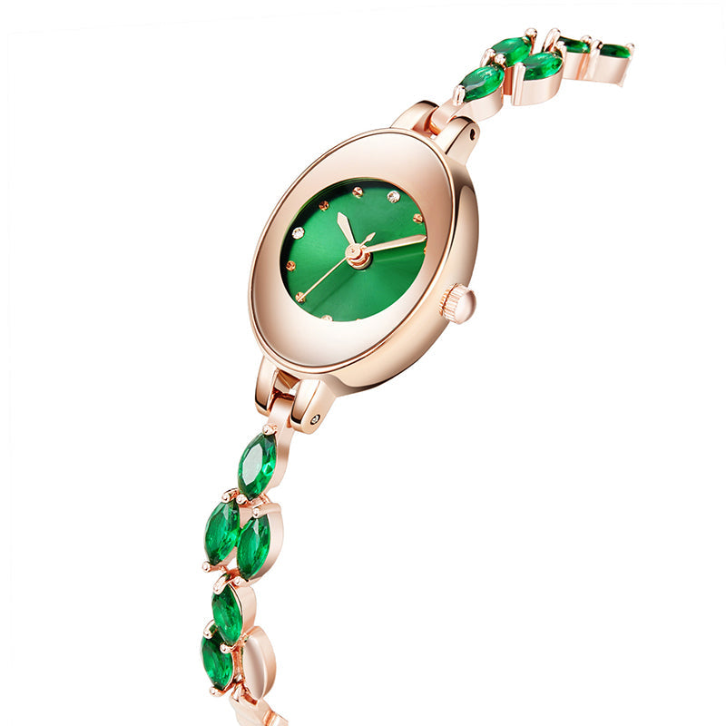 Montre-bracelet KAYSI avec zircon coloré pour femmes