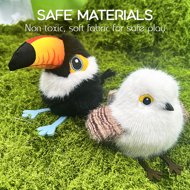 🎁🐱Jouet interactif pour chat en forme d'oiseau réaliste