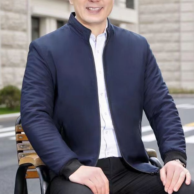 Veste zippée chaude unie pour homme – 💪 Anti-froissement, coupe-vent, imperméable à la pluie et à la neige !